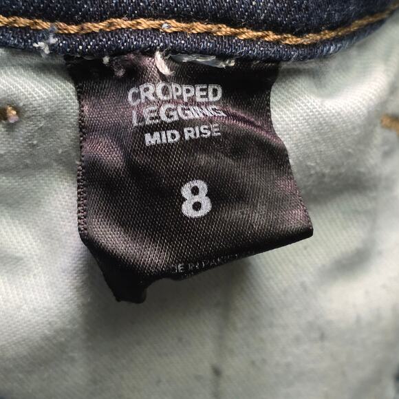 Express Cropped Jeggings Mid Rise Womens Size 8 Style 029080159 - Picture 4 of 9